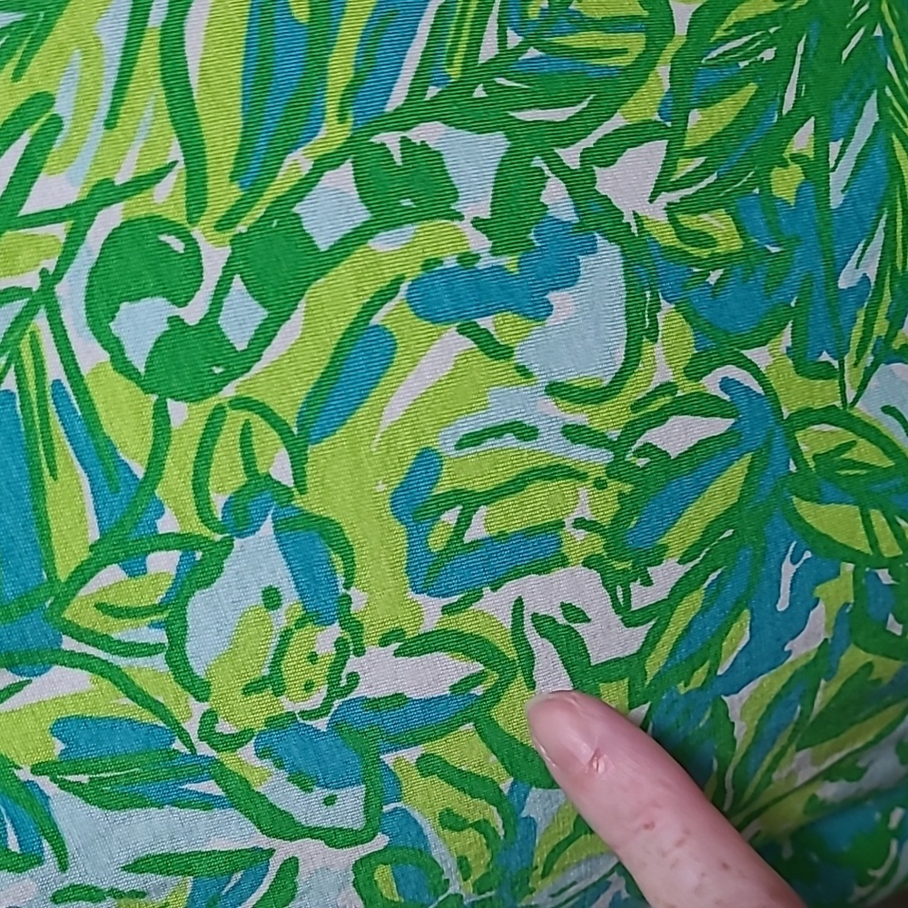 LG Lilly Pulitzer Dress Pima Cotton Parrot Palmetto Green - Picture 9 of 12